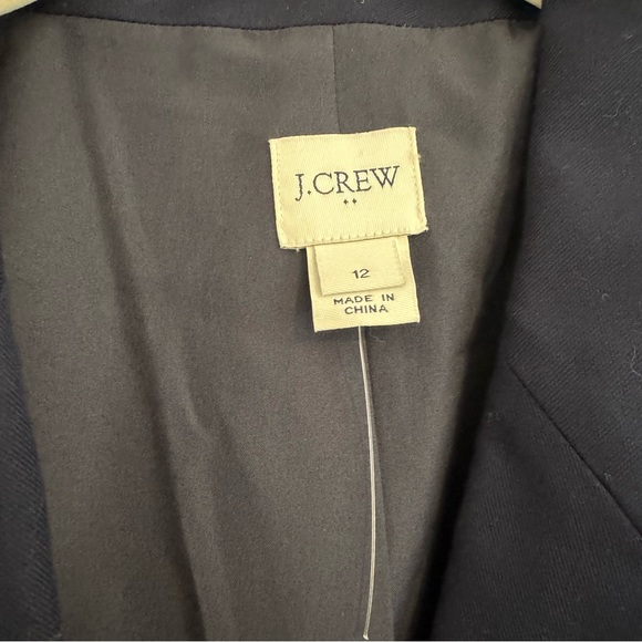 J Crew Cotton Work Blazer in Navy size 12 - Picture 3 of 7